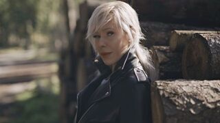 Outdoor Blowjob in the Forest in Levis Jeans and Leather Jacket - porn video