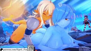 Hot Futanari Shark and Slime Girl Hentai Futa - porn video