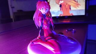 Asuka Evangelion cumshot with a cock ring - porn video
