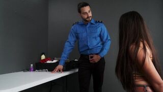 A TSA agent found my naughty toys in my bag and took me to his office - porn video