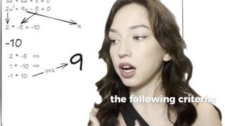 A lecture on mathematics from a cute girl - porn video